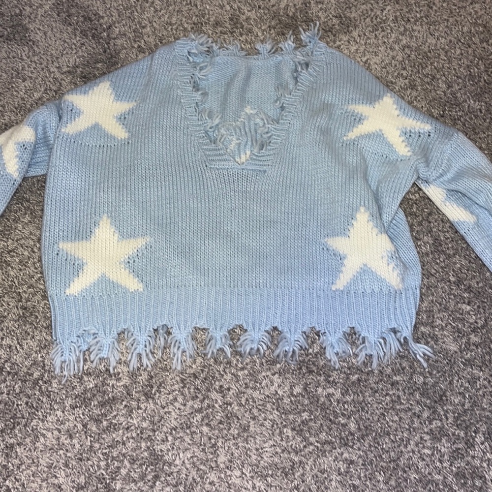 Blue star sweater